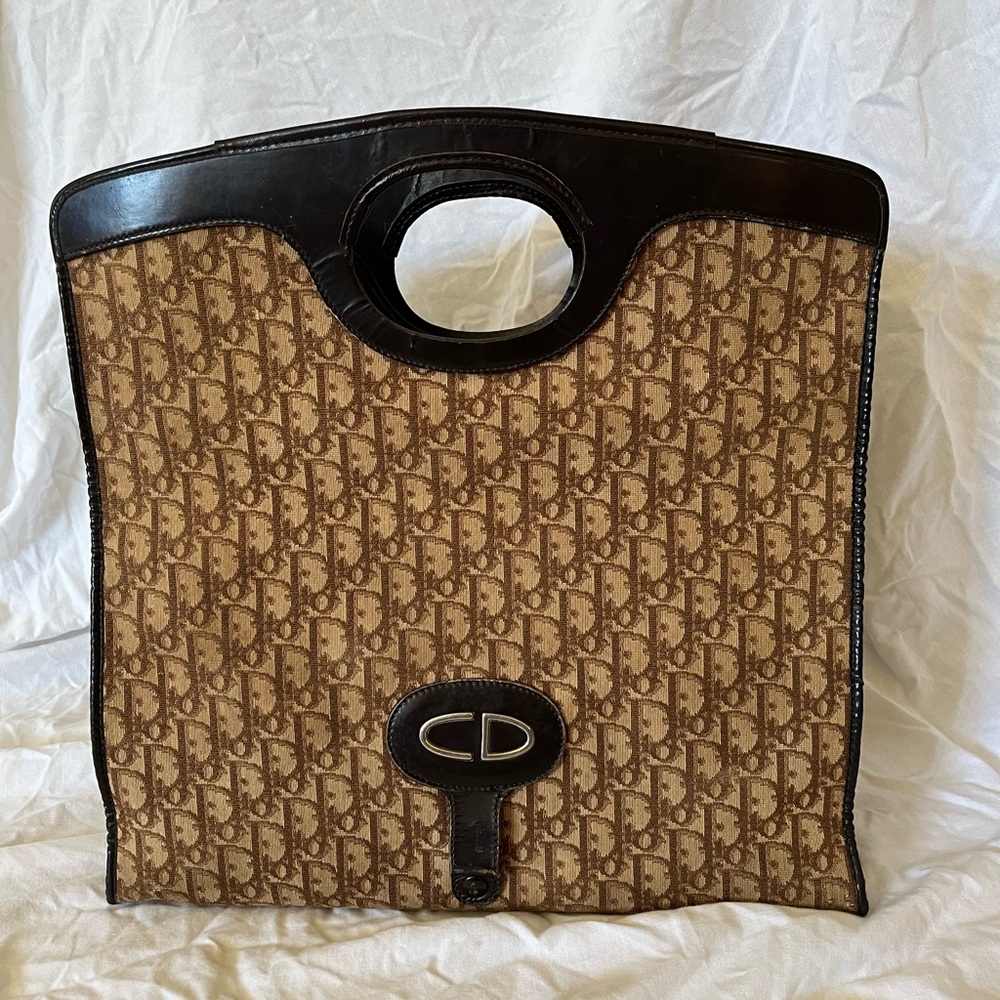 Christian Dior Foldover Tote Envelope Clutch
